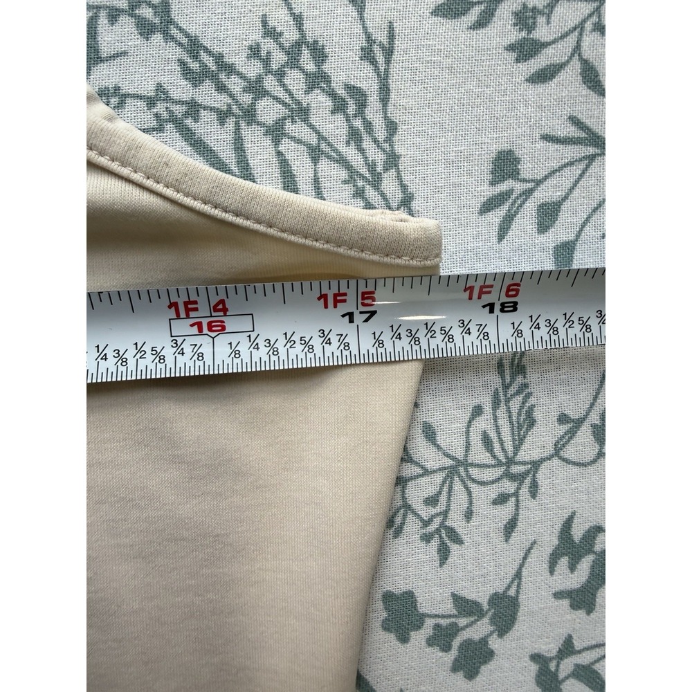 Cabernet Beige Camisole Tank Top Layering Nylon Stretch Minimalist Medium - Picture 6 of 7